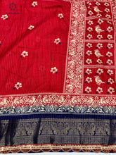 Load image into Gallery viewer, New Function Wear Dola Silk Print Jacquard Weaving Border With Sequence Lace Work Fancy Designer Saree
