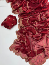 Load image into Gallery viewer, New Party Wear Jimmy Silk Embroidery Work Fancy Designer Saree With Blouse
