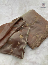 Load image into Gallery viewer, New Party Wear Jimmy Silk Embroidery Work Fancy Designer Saree With Blouse

