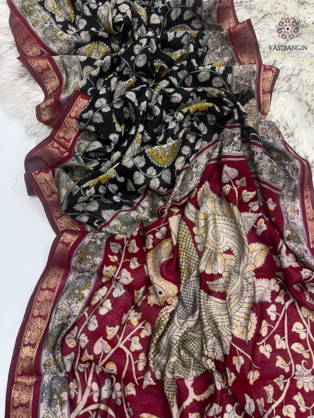 New Pure Mangalkari Viscouse Silk Print n Weaving Work Fancy Designer Festive Wear Saree for Women