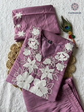 Load image into Gallery viewer, New Function Wear Light Wine Color Roman Silk Embroidery n Sequence Work Designer Straight Kurta With Trouser n Dupatta Set
