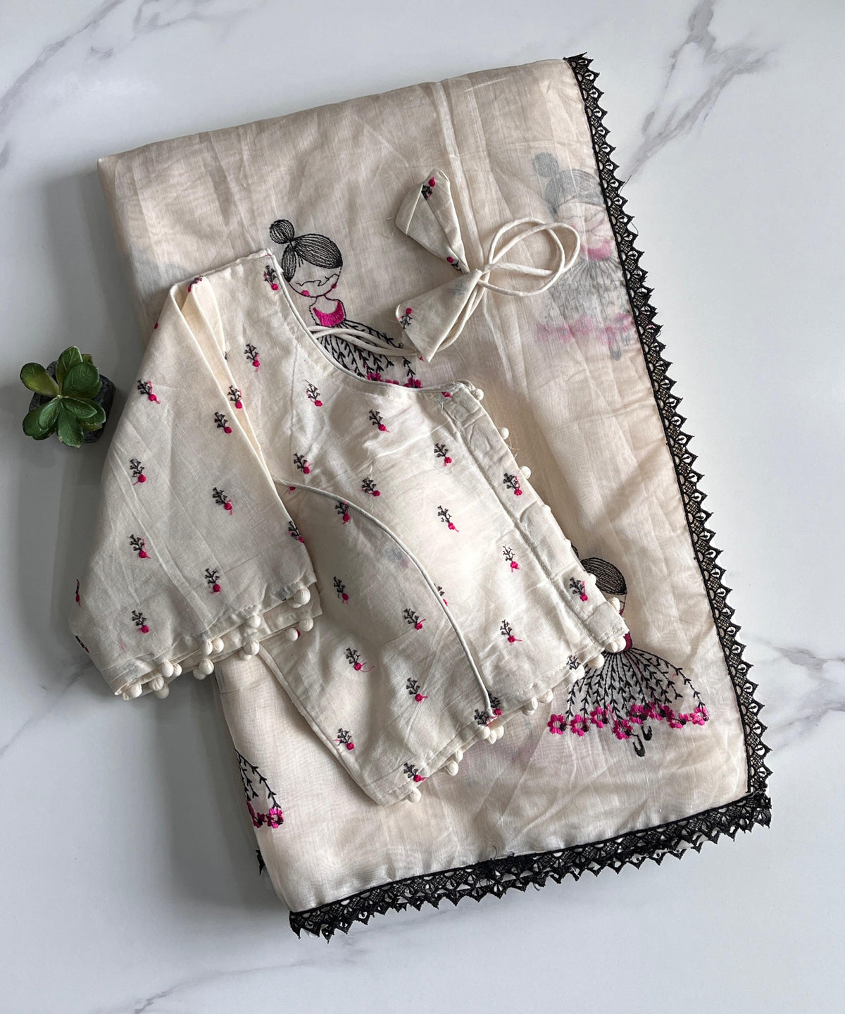 New Function Wear Chanderi Cotton Embroidery n Tussels Work Fancy Designer Saree With Stitched Blouse