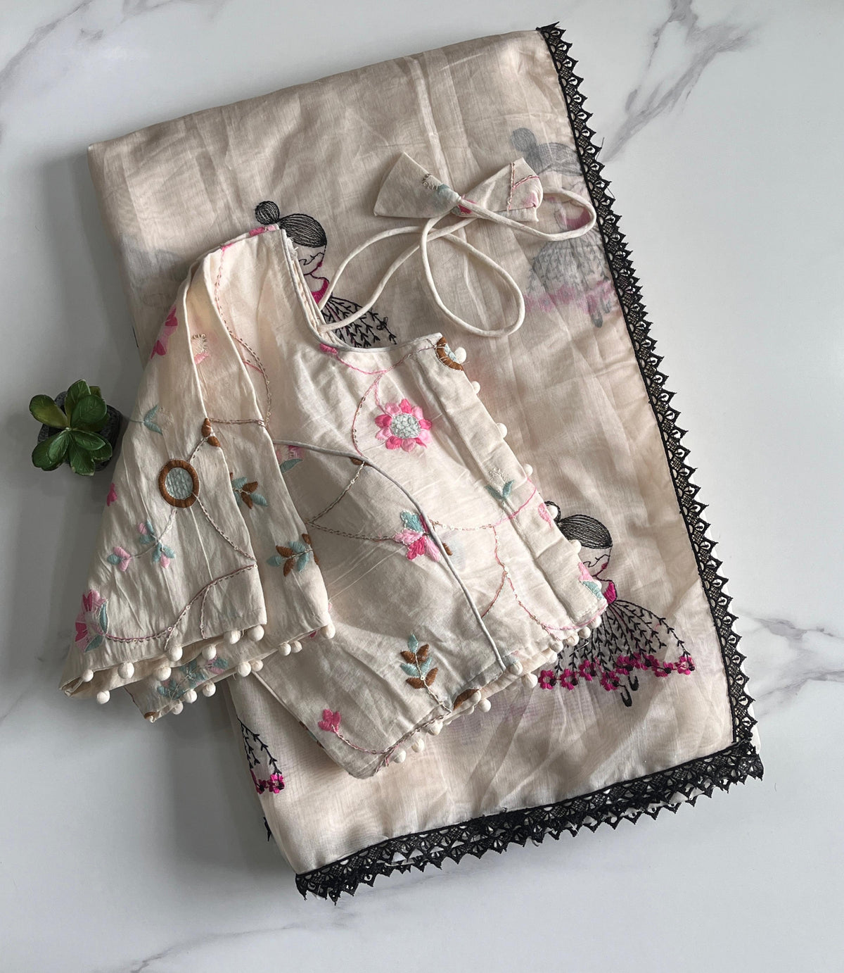New Function Wear Chanderi Cotton Embroidery n Tussels Work Fancy Designer Saree With Stitched Blouse