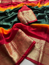 Load image into Gallery viewer, New Festival Wear Multicolor Georgette Kanchi Zari Weaving Work Fancy Designer Saree
