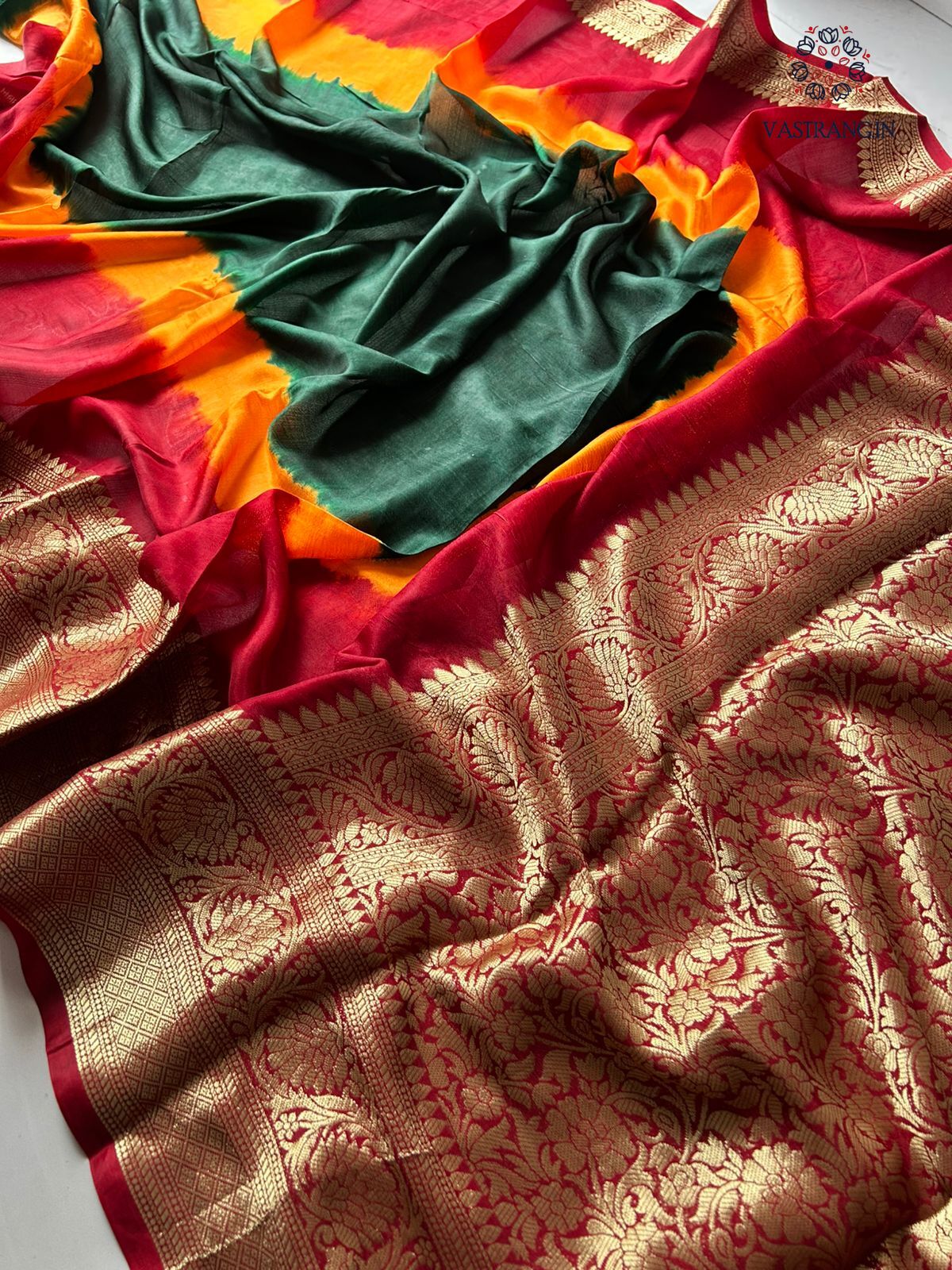 New Festival Wear Multicolor Georgette Kanchi Zari Weaving Work Fancy Designer Saree