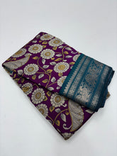 Load image into Gallery viewer, New Festive Wear Pure Mangalkari Viscous Silk Print With Jacquard Work Rich Pallu Fancy Designer Saree
