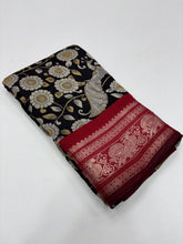 Load image into Gallery viewer, New Festive Wear Pure Mangalkari Viscous Silk Print With Jacquard Work Rich Pallu Fancy Designer Saree
