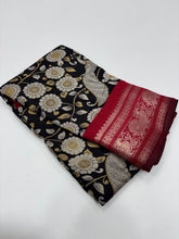Load image into Gallery viewer, New Festive Wear Pure Mangalkari Viscous Silk Print With Jacquard Work Rich Pallu Fancy Designer Saree
