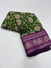 Load image into Gallery viewer, New Festive Wear Pure Mangalkari Viscous Silk Print With Jacquard Work Rich Pallu Fancy Designer Saree
