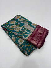 Load image into Gallery viewer, New Festive Wear Pure Mangalkari Viscous Silk Print With Jacquard Work Rich Pallu Fancy Designer Saree
