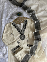 Load image into Gallery viewer, New Traditional White Color Cotton Embroidery Work Designer Straight Kurta With Trouser n Dupatta Set
