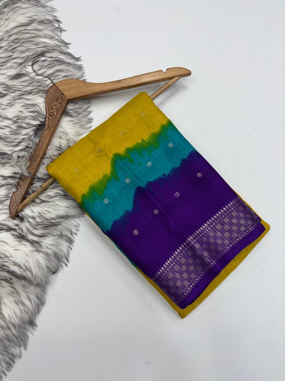 New Festive Wear Multi Color Dola Silk Jacquard Zari n Print Work Fancy Designer Saree With Blouse