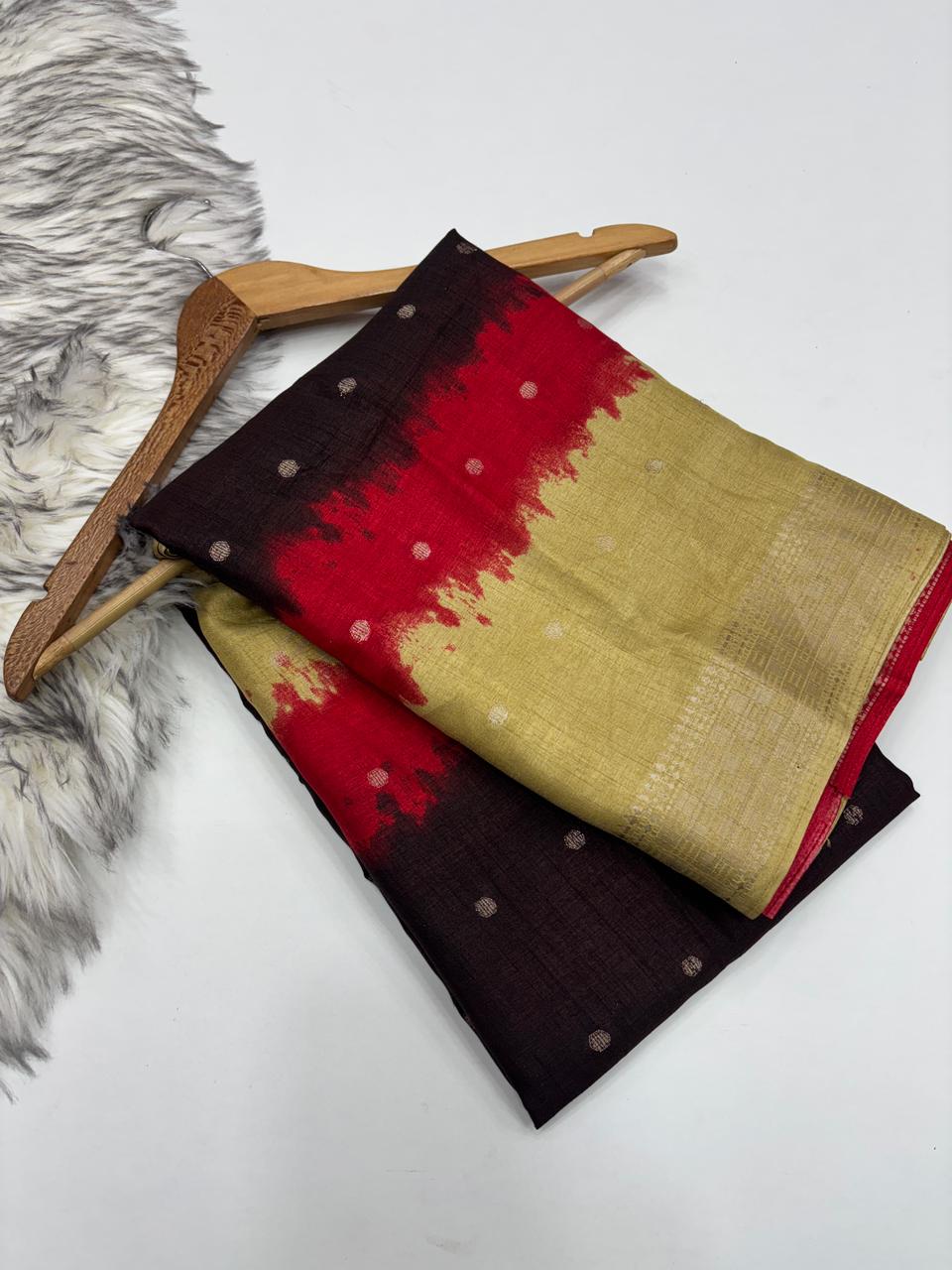 New Festive Wear Multi Color Dola Silk Jacquard Zari n Print Work Fancy Designer Saree With Blouse