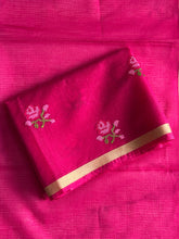 Load image into Gallery viewer, New Wedding Wear Pure Kota Doriya with embroidery work flower on all over the saree with Unstitched Blouse Piece
