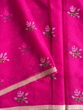 Load image into Gallery viewer, New Wedding Wear Pure Kota Doriya with embroidery work flower on all over the saree with Unstitched Blouse Piece
