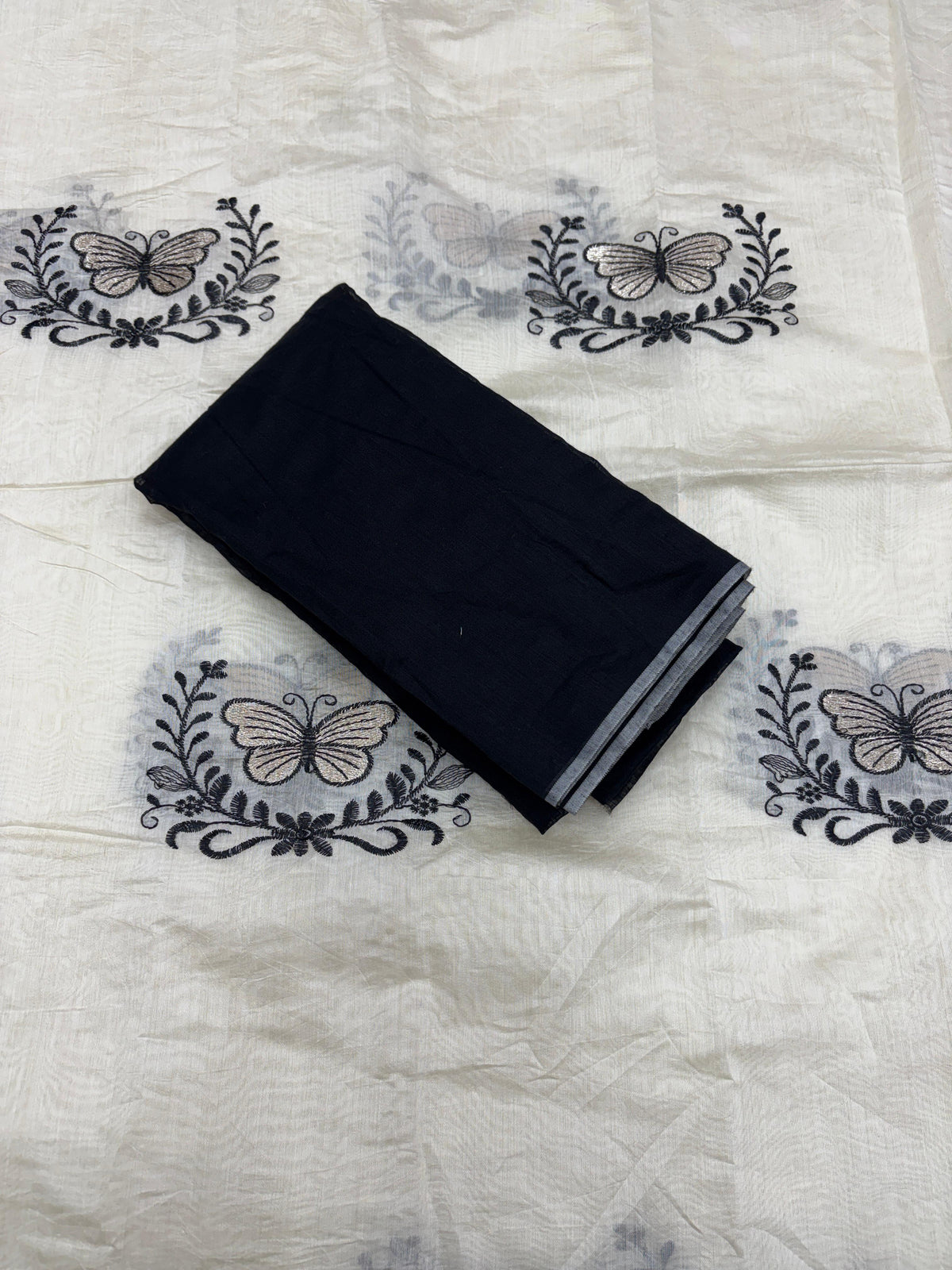 Divine Function Wear Soft Chanderi Cotton Silk Butterfly Design Embroidery n Tussels Work Fancy Saree