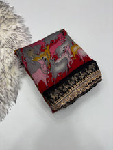 Load image into Gallery viewer, New Wedding Wear Pure Mangalkari Viscouse Silk Print Weaving n Sequence Lace Work Fancy Designer Saree
