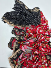 Load image into Gallery viewer, New Wedding Wear Pure Mangalkari Viscouse Silk Print Weaving n Sequence Lace Work Fancy Designer Saree
