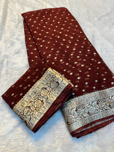 Load image into Gallery viewer, Gorgeous Festive Wear Viscose Georgette Jacquard Zari Weaving Work Fancy Designer Saree
