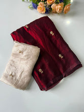 Load image into Gallery viewer, New Partywear Space Silk Fabric Sequence Emboridery Work Fancy Designer Saree With Blouse
