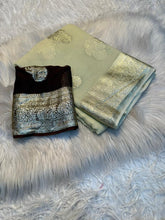 Load image into Gallery viewer, New Festival Wear Viscose Georgette Jacquard Weaving Work Fancy Designer Saree With Blouse
