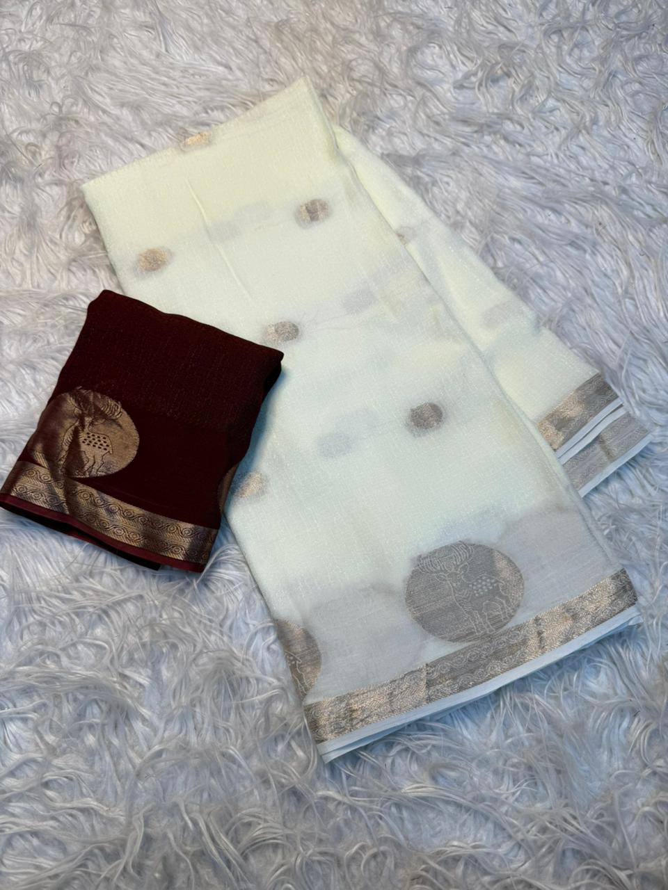 Entrancing Party Wear Pure Soft Viscose Silk Zari Work Fancy Designer Saree With Blouse