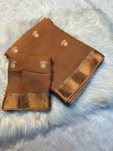 Load image into Gallery viewer, Adorning Party Wear Pure Soft Viscose Silk Jacquard Design n Satin Border Fancy Designer Saree With Blouse Piece
