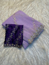 Load image into Gallery viewer, Marvellous Wedding Wear Pure Crunchy Silk Embroidery Work Fancy Desginer Saree With Blouse
