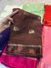 Load image into Gallery viewer, Forbearance Function Wear Pure Soft Viscose Silk Jacquard Design n Satin Border Fancy Designer Saree With Blouse Piece
