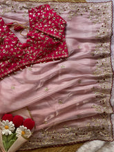 Load image into Gallery viewer, New Wedding Wear Silk Embroidery n Sequence Work Fancy Designer Saree With Stitched Blouse
