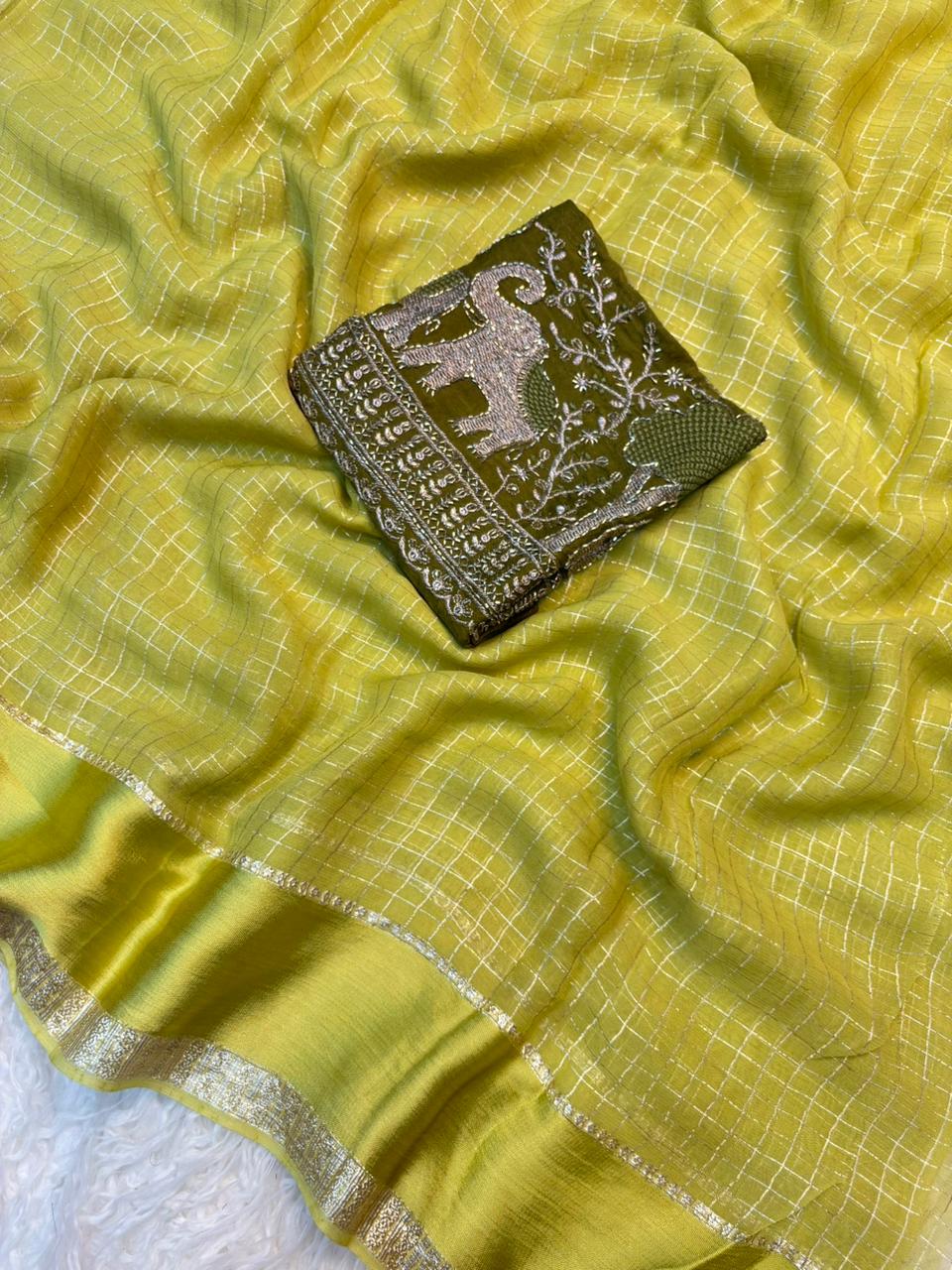 Elegant Function Wear Viscose Silk Handwork Blouse Designer Saree For Wedding