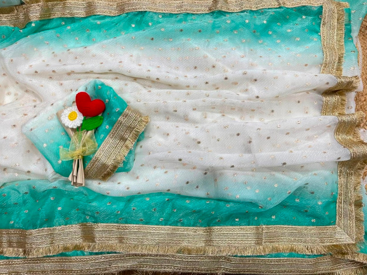 Confounding Festive Wear Silk Zari Weaving Work With Golden Border Saree For Occasion