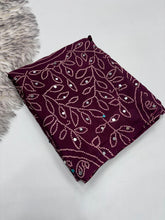 Load image into Gallery viewer, Gratifying Function Wear Pure Satin Silk Ajrak Printed Rich Pallu n Mirror Work Designer Saree With Blouse Piece
