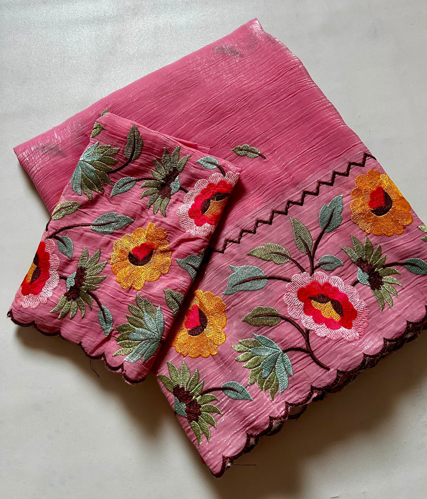 Marvellous Function Wear Organza Silk Embroidery Work Fancy Saree With Blouse Piece