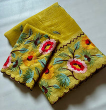 Load image into Gallery viewer, Marvellous Function Wear Organza Silk Embroidery Work Fancy Saree With Blouse Piece
