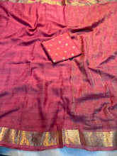 Load image into Gallery viewer, Graceful Function Wear Pure Viscose Jacquard Weaving Work Checks Design Rich Pallu Fancy Designer Saree
