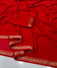 Load image into Gallery viewer, Desiring Function Wear Crape Silk Jacquard Weaving Zari Work Fancy Saree With Blouse Piece
