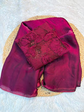 Load image into Gallery viewer, Ravishing Party Wear Rangoli Crush Silk  With Ribbon Beads Work Blouse For Occasion
