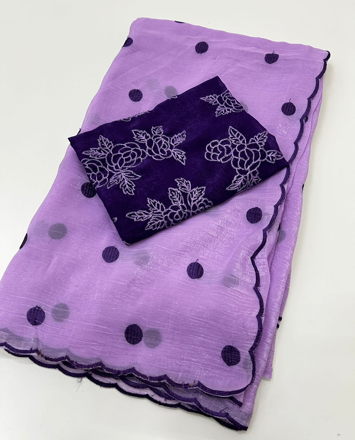 Alverina Party Wear Silk Embroidery Work Border Designer Saree With Unstitched Blouse Piece