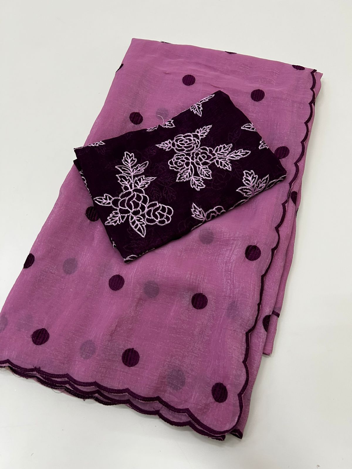 Alverina Party Wear Silk Embroidery Work Border Designer Saree With Unstitched Blouse Piece
