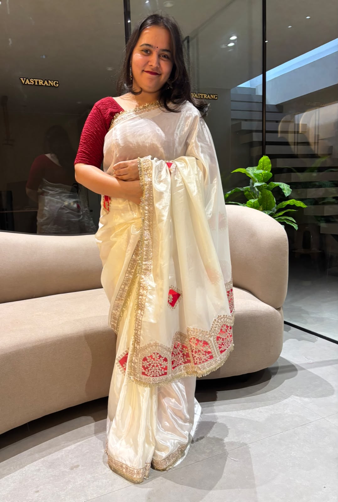 Graceful Function Wear Silk Leheriya Design Gota Patti Work Rich Pallu Fancy Saree With Blouse Piece