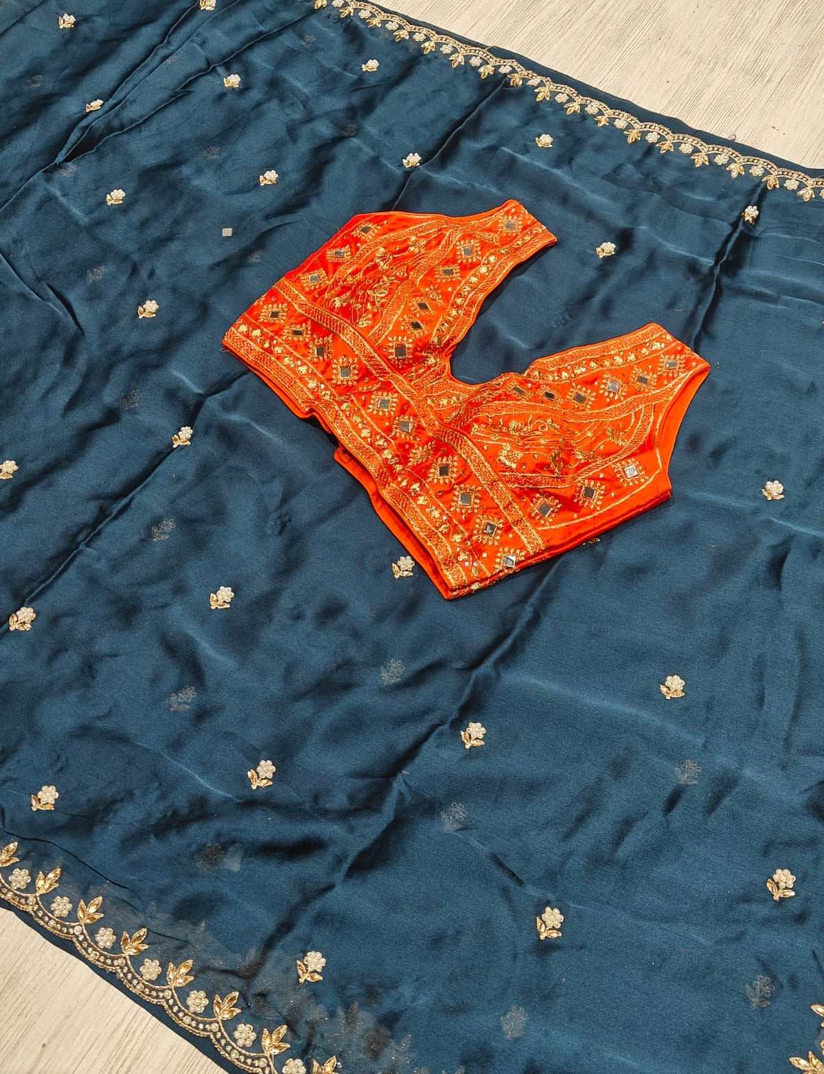 Heritage Party Wear Silk Embroidery n Sequence Work Fancy Saree With Stitched Blouse