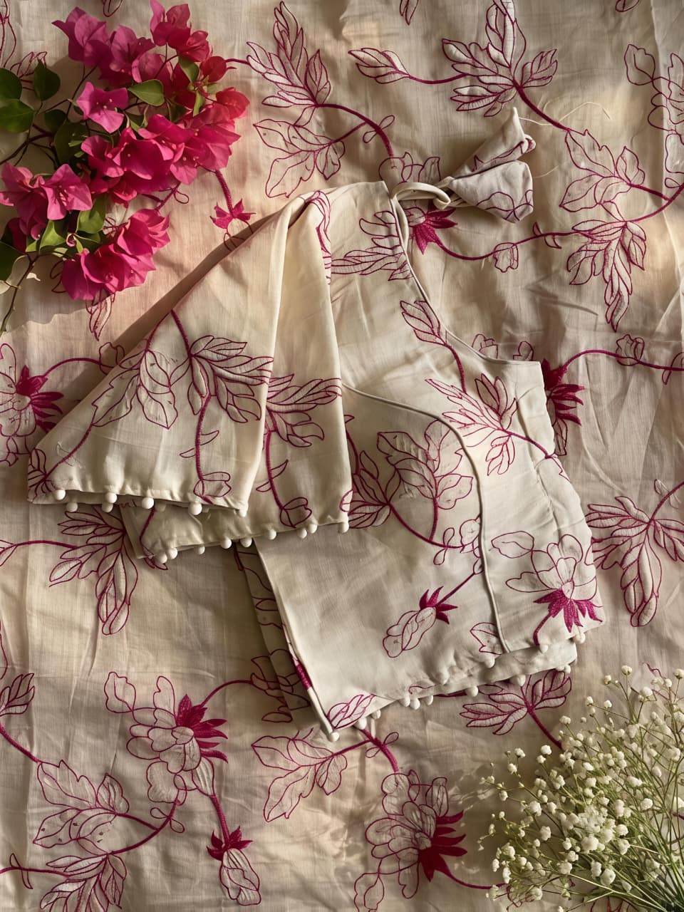 New Chanderi Cotton Heavy Embroidery n Tussels Work Fancy Designer Wedding Wear Saree With Stitched Blouse