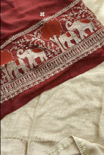 Load image into Gallery viewer, Elegant Function Wear Viscose Silk Handwork Blouse Designer Saree For Wedding
