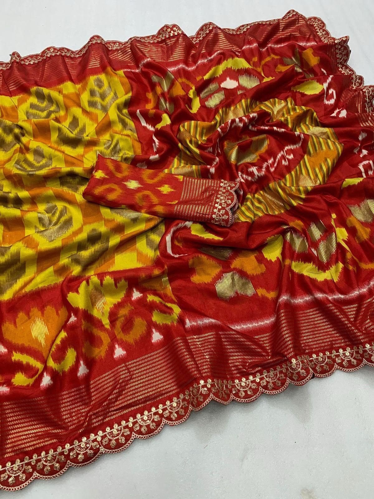 Desiring Festive Wear Pure Soft Silk Jacquard Work Lace Border Fancy Designer Saree With Blouse Piece