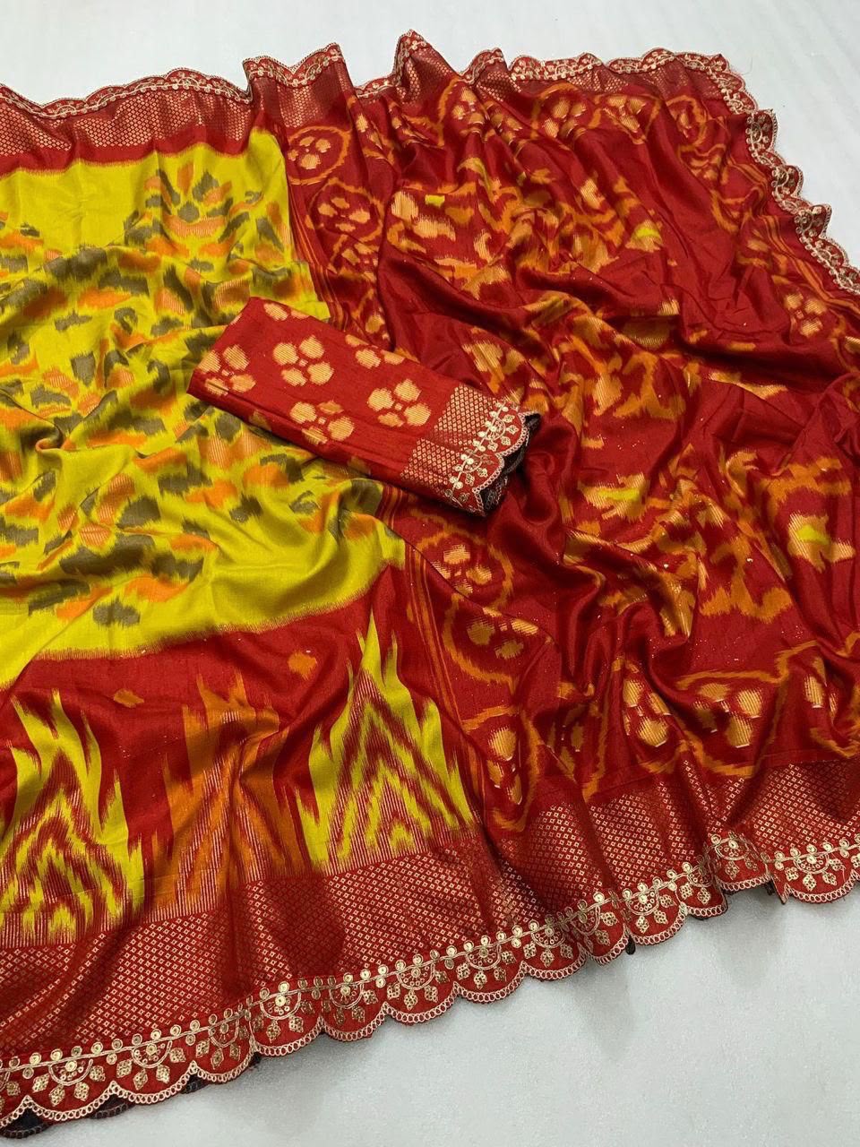 Desiring Festive Wear Pure Soft Silk Jacquard Work Lace Border Fancy Designer Saree With Blouse Piece