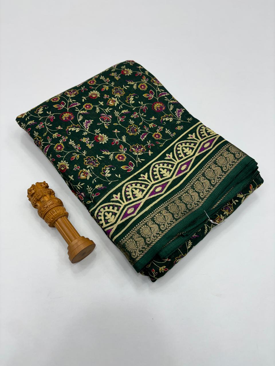 Elegant Party Wear Soft Cotton Silk Jacquard Weaving Border Fancy Designer Saree For Women
