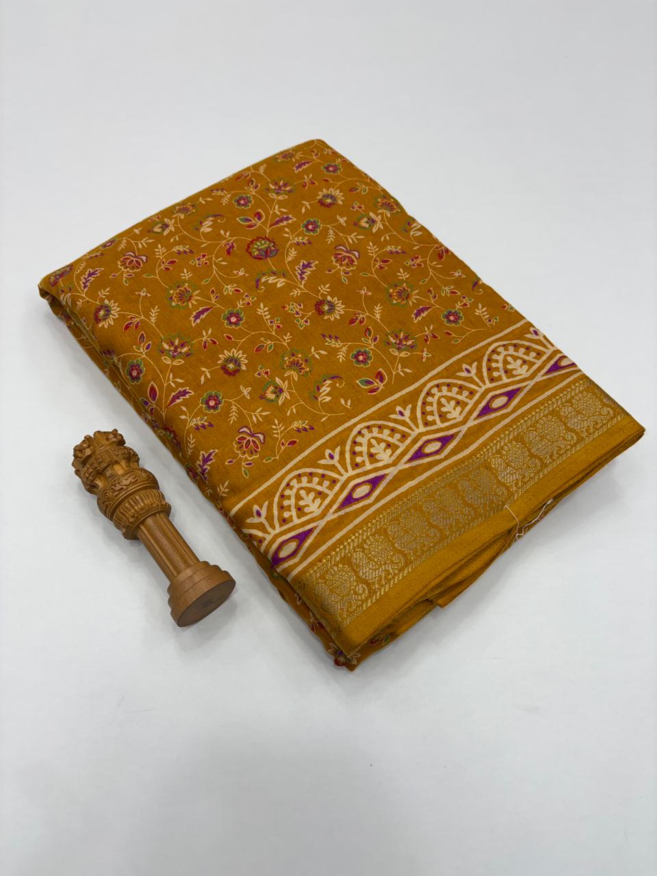 Elegant Party Wear Soft Cotton Silk Jacquard Weaving Border Fancy Designer Saree For Women