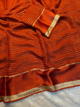 Load image into Gallery viewer, Charming Function Wear Pure Viscose Georgette Fabric With Satin Border Work Saree With Blissful Blouse Piece
