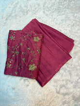 Load image into Gallery viewer, Excellent Party Wear Rangoli Crush Silk Thread n Sequence Work Blouse With Designer Saree

